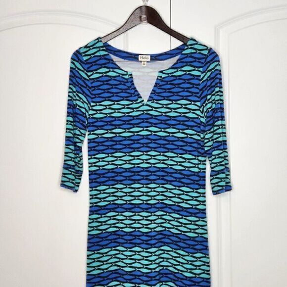 HATLEY School of Fish Printed Sheath Dress  S/P - Picture 2 of 6